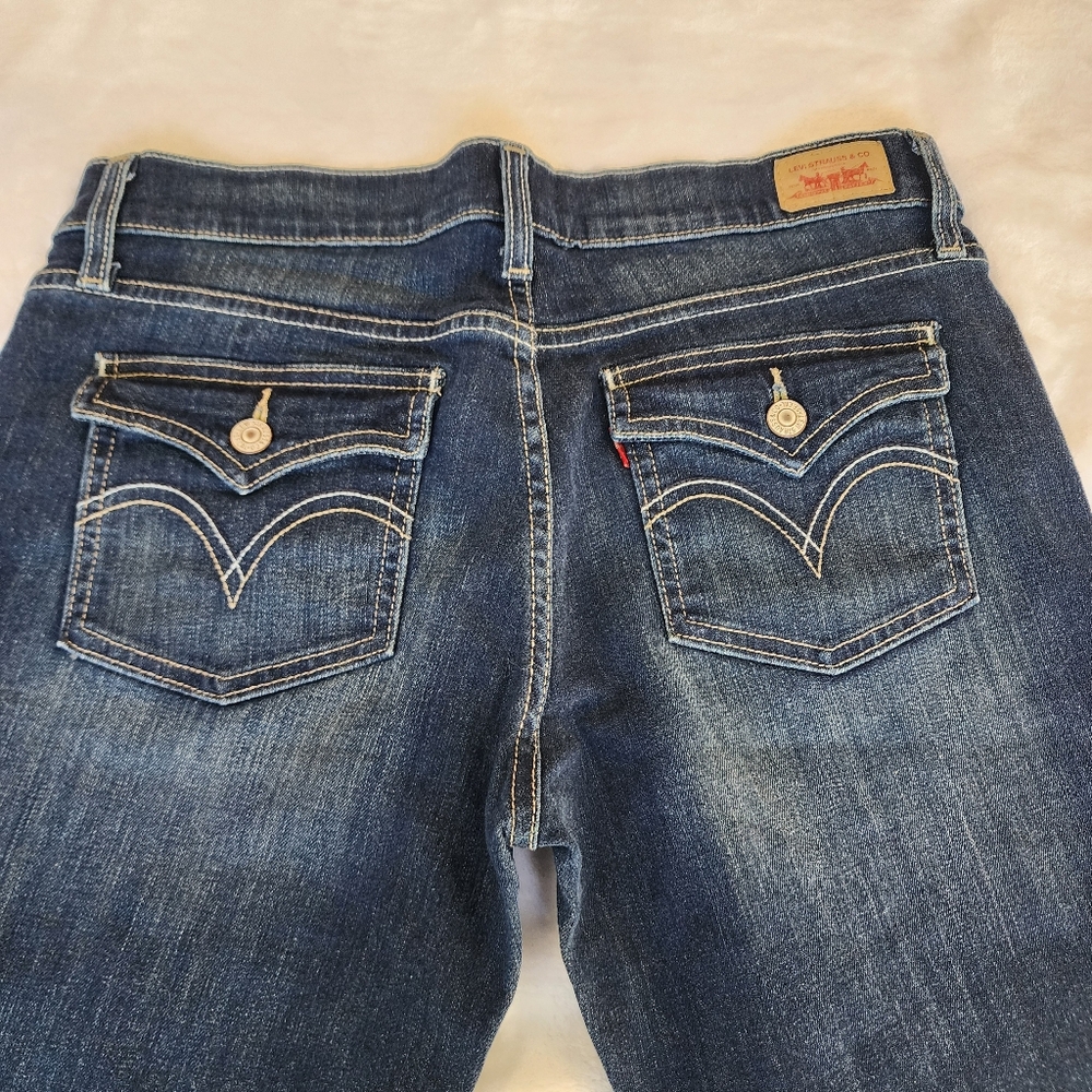 VINTAGE LEVI'S TOO SUPER LOW FLARE JEANS - Picture 10 of 11